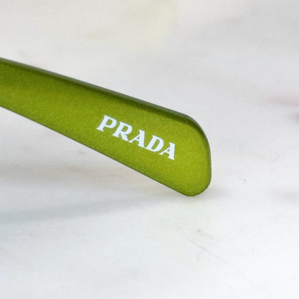 Prada Neon Green Mirror Sunglasses