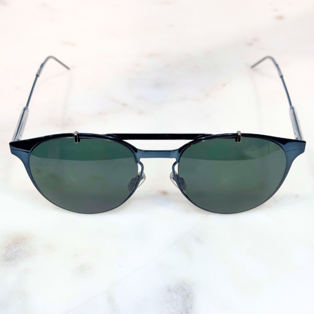 Christian Dior Blue Metal Frame Sunglasses
