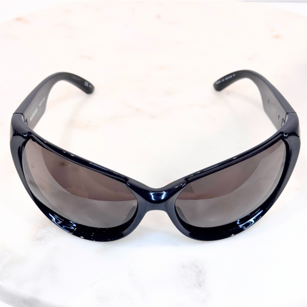 Balenciaga Black Wrap Around Sunglasses