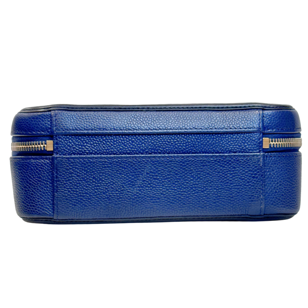 Chanel Filigree Vanity Case Navy Caviar Medium