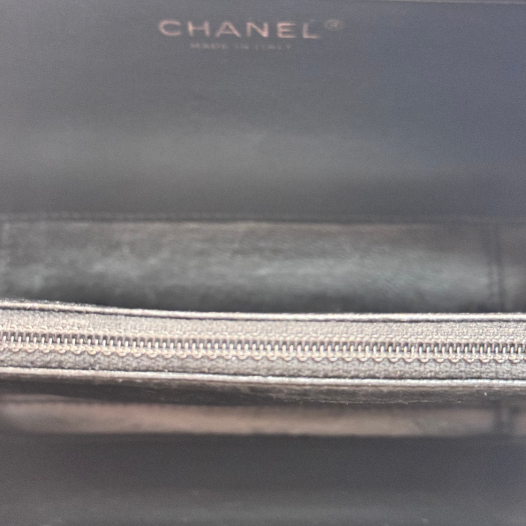 Chanel Filigree Vanity Case Navy Caviar Medium