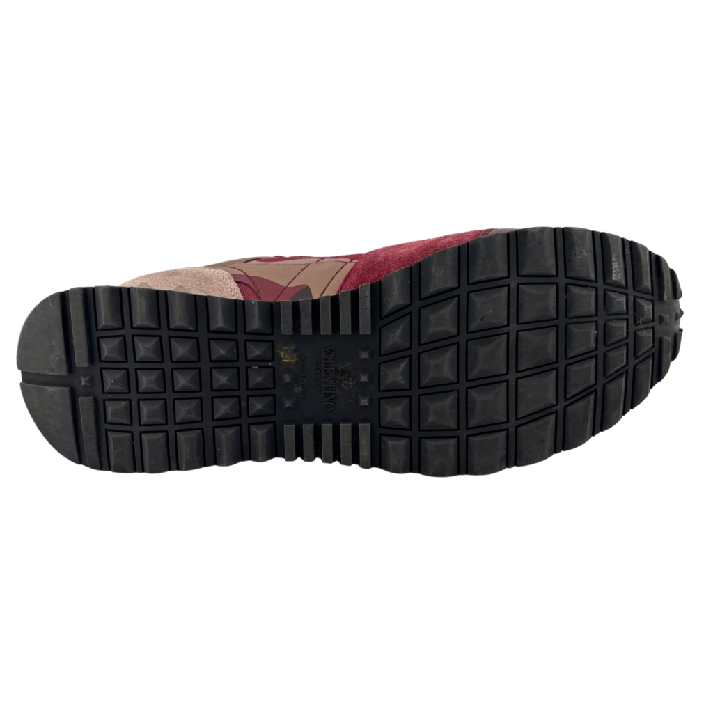 Valentino Burgundy Camo Sneakers, 38
