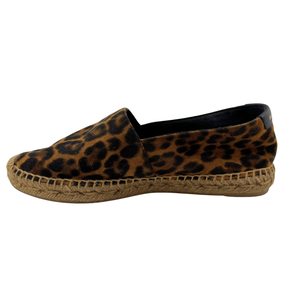 Saint Laurent Leopard Print Espadrilles, 37