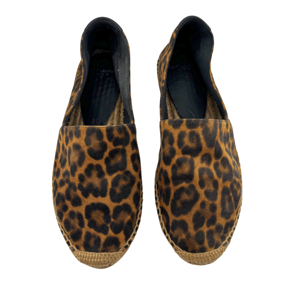 Saint Laurent Leopard Print Espadrilles, 37