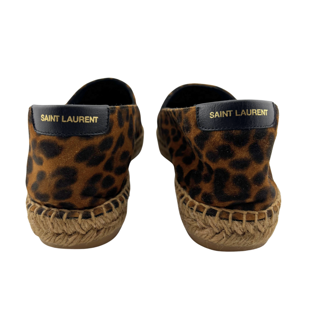 Saint Laurent Leopard Print Espadrilles, 37
