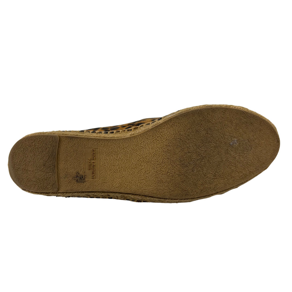 Saint Laurent Leopard Print Espadrilles, 37