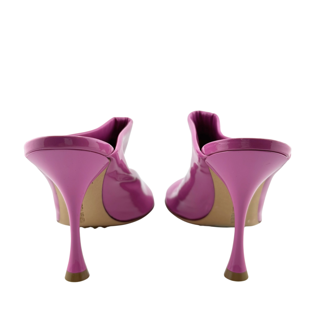 Bottega Veneta Pink Patent Leather Mules, 37.5