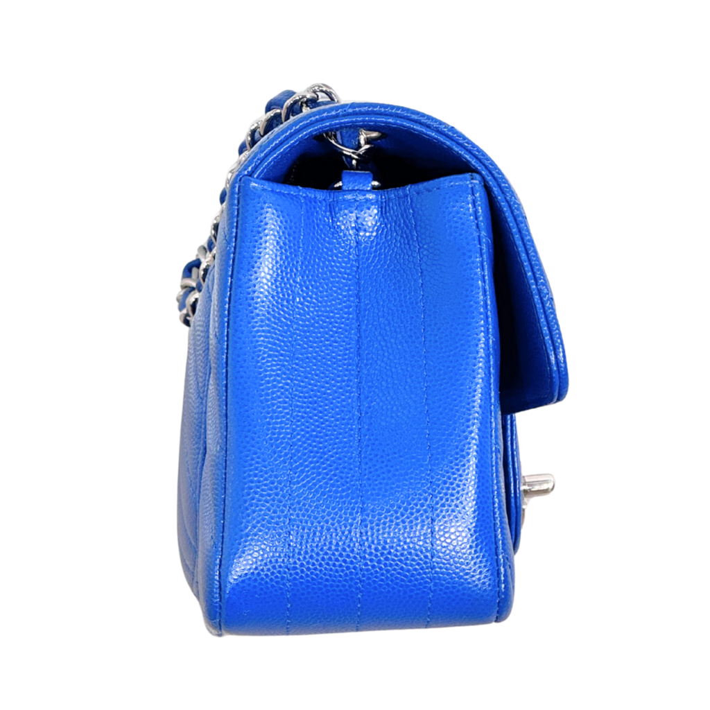 Chanel Royal Blue Chevron Caviar Mini