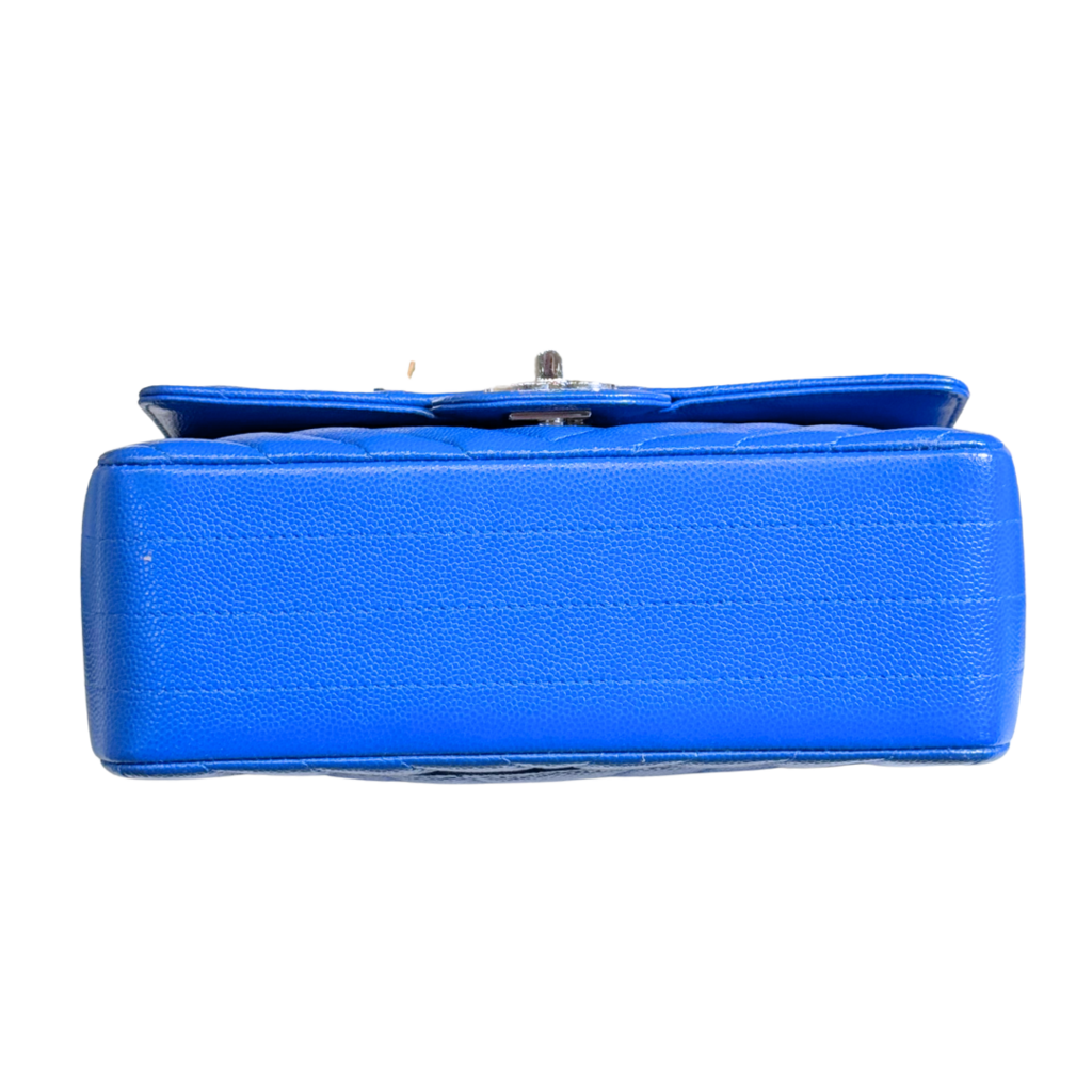 Chanel Royal Blue Chevron Caviar Mini