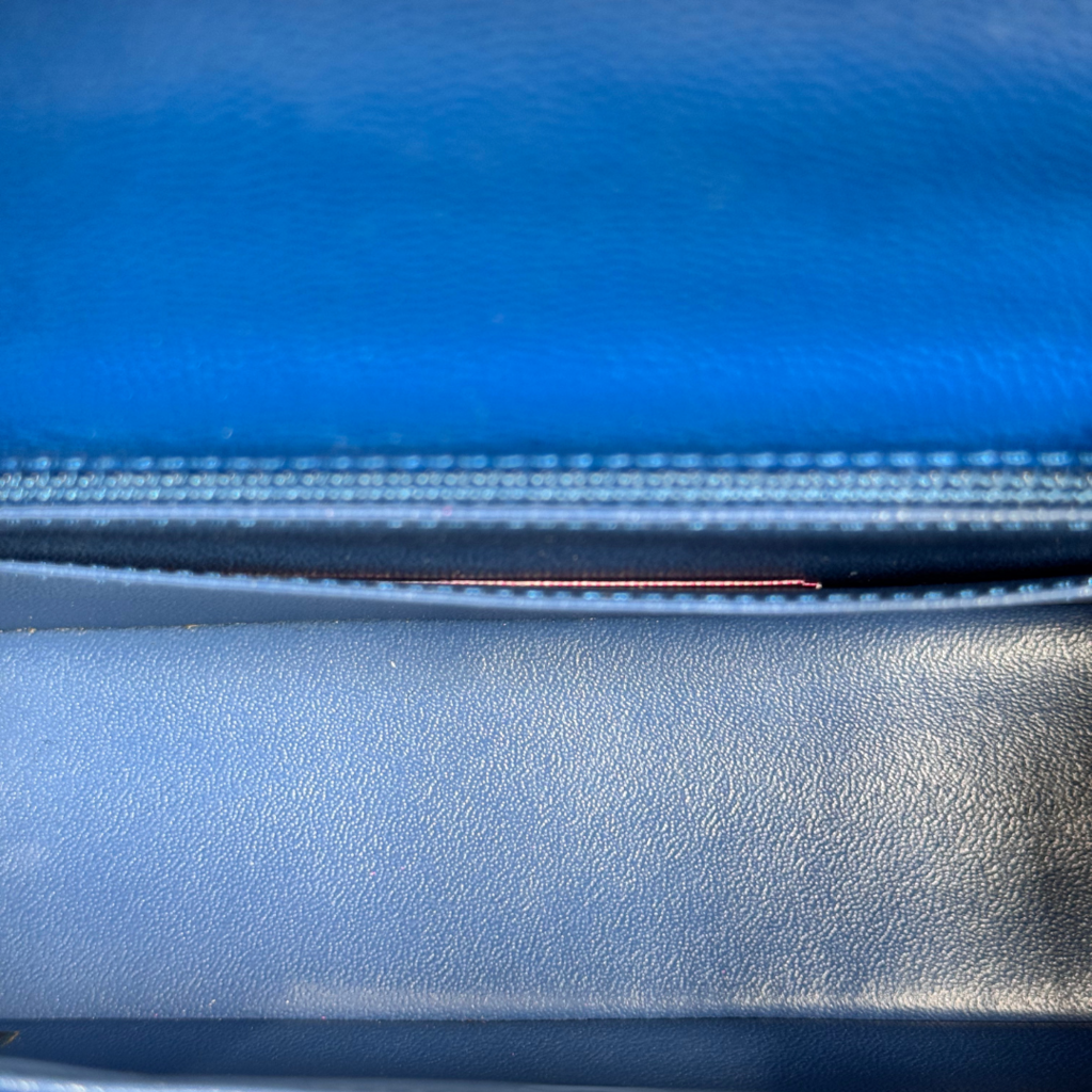 Chanel Royal Blue Chevron Caviar Mini