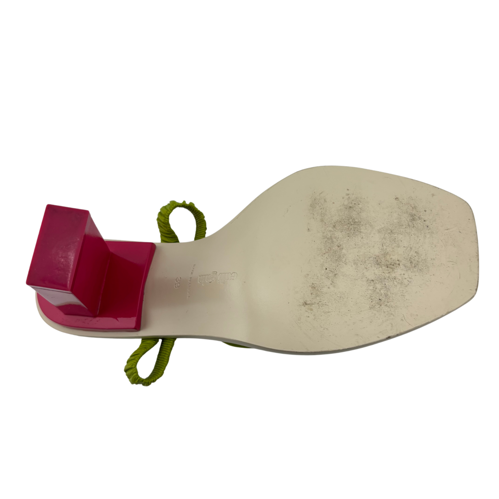 Cult Gaia Hibiscus Multicolor Strap Kaia Heel Sandal, 39
