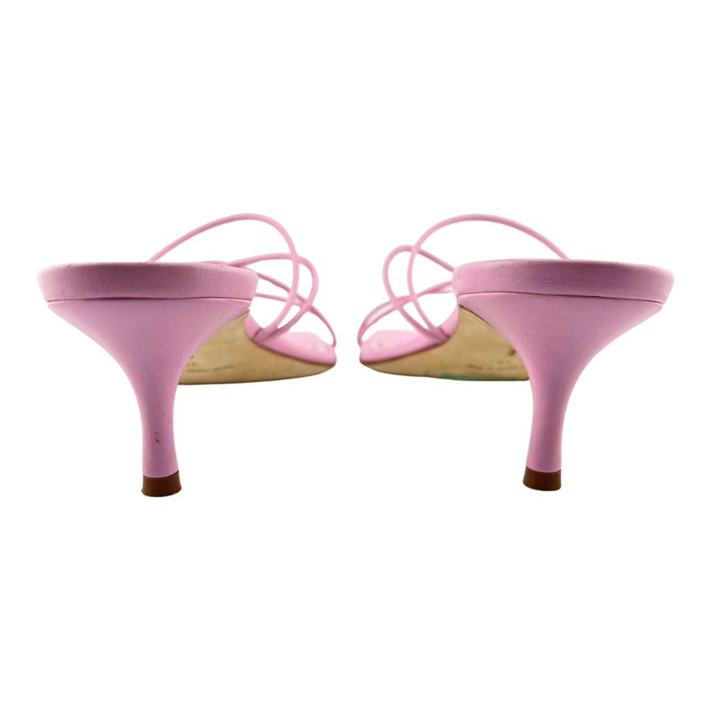 Manolo Blahnik Pink Ninfemu Strappy Heel Sandal, 39