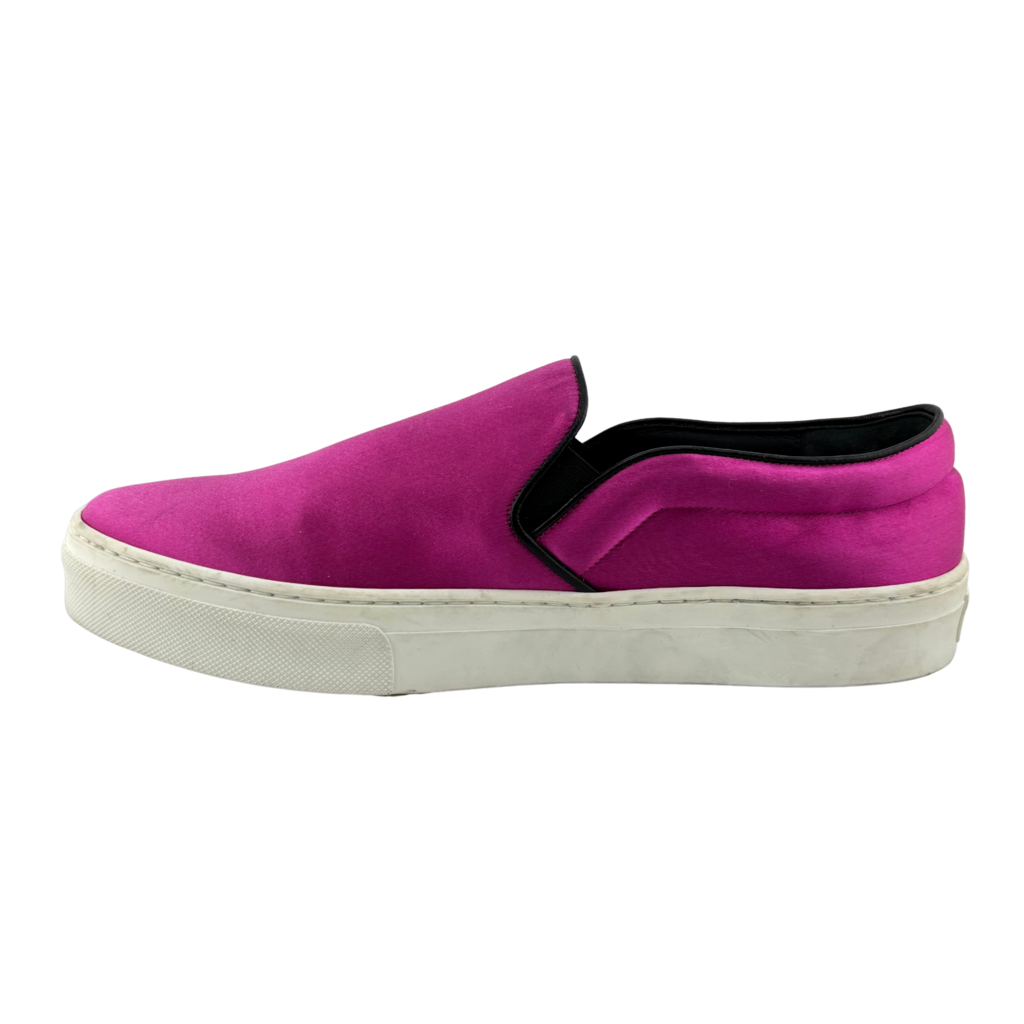 Celine Pink Satin Slip On Sneakers, 40