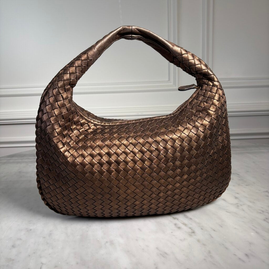 Bronze Intrecciato Hobo Bag