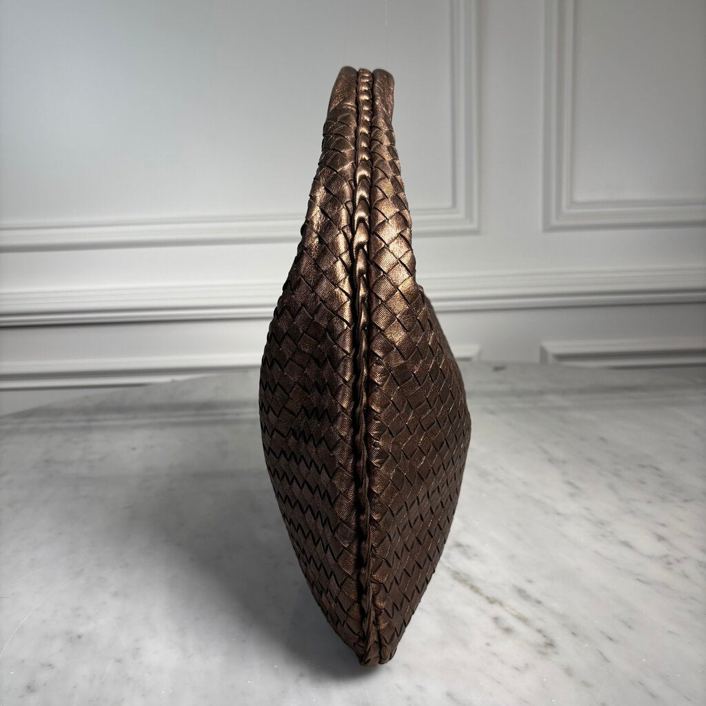 Bronze Intrecciato Hobo Bag