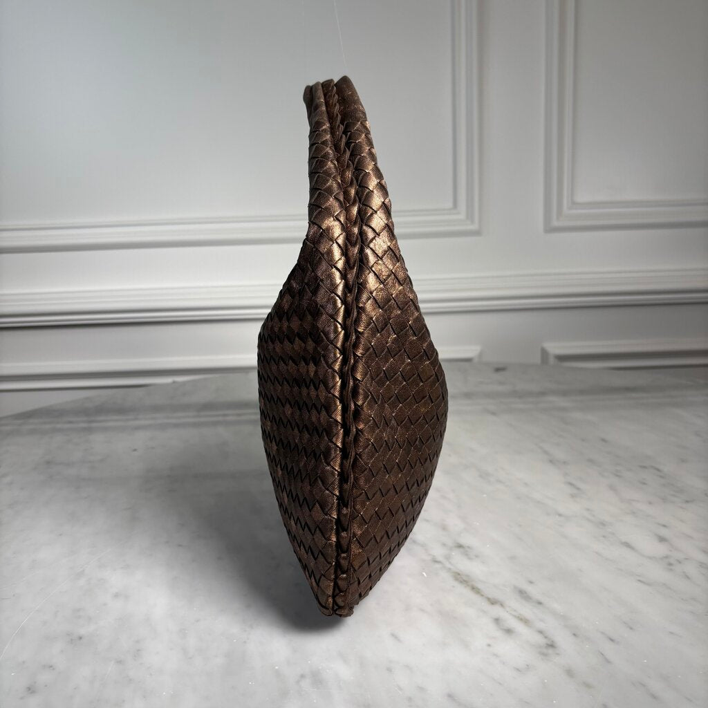 Bronze Intrecciato Hobo Bag
