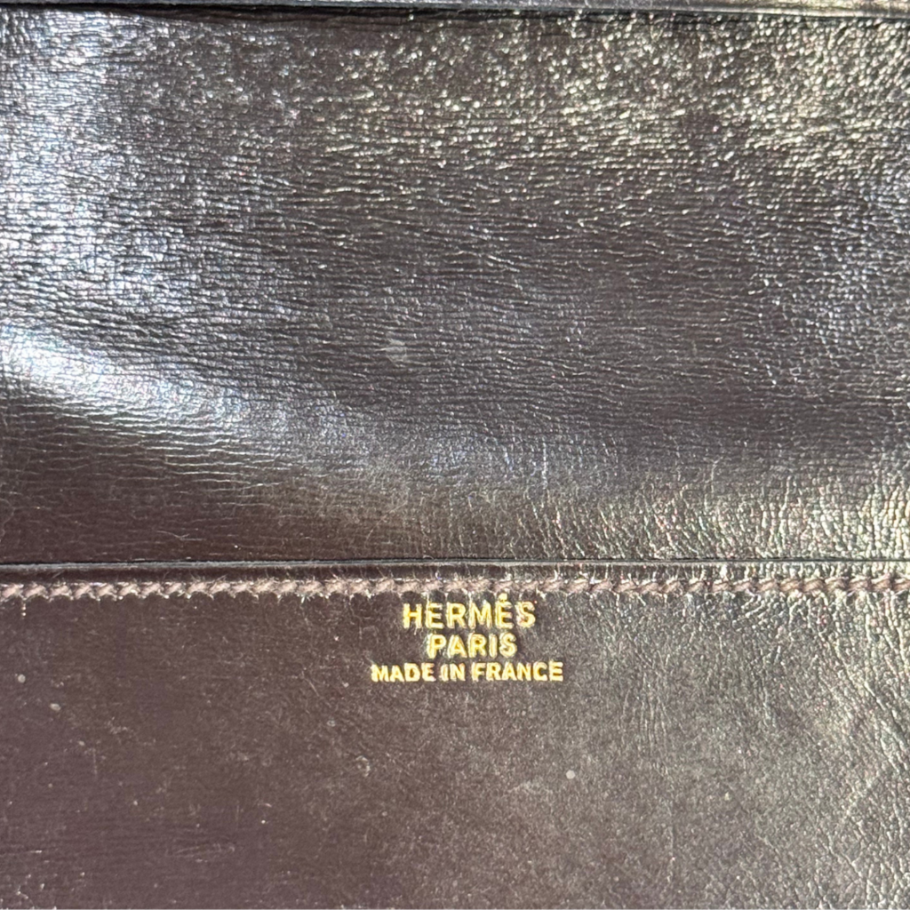 Hermès Brown Leather Bi Fold Wallet