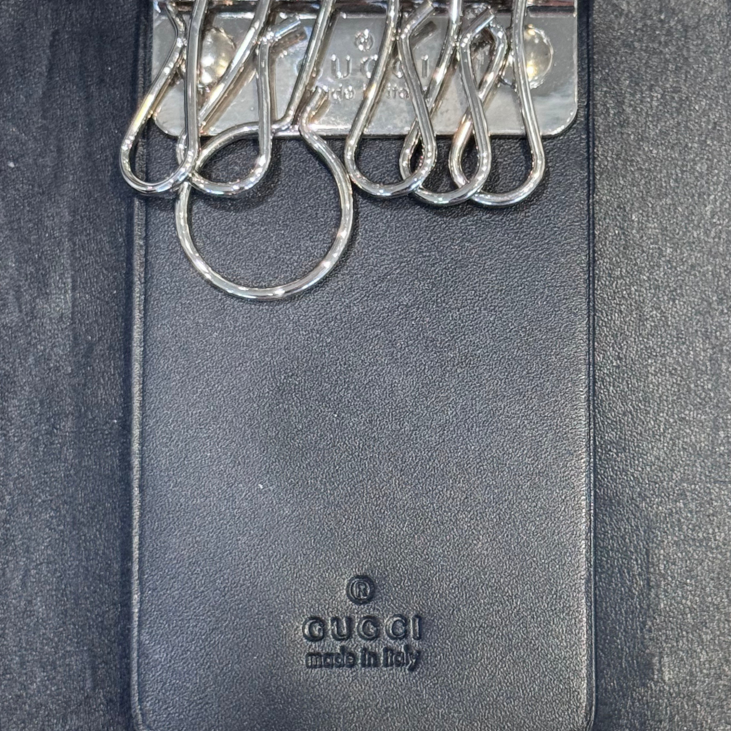 Gucci Black Canvas Key Holder