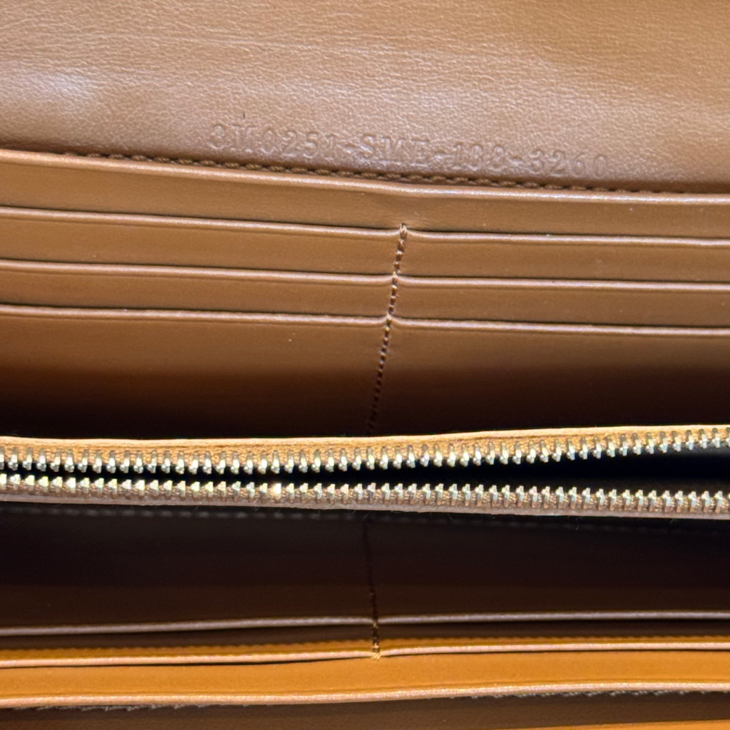 Fendi Brown Leather By the Way Continental Wallet
