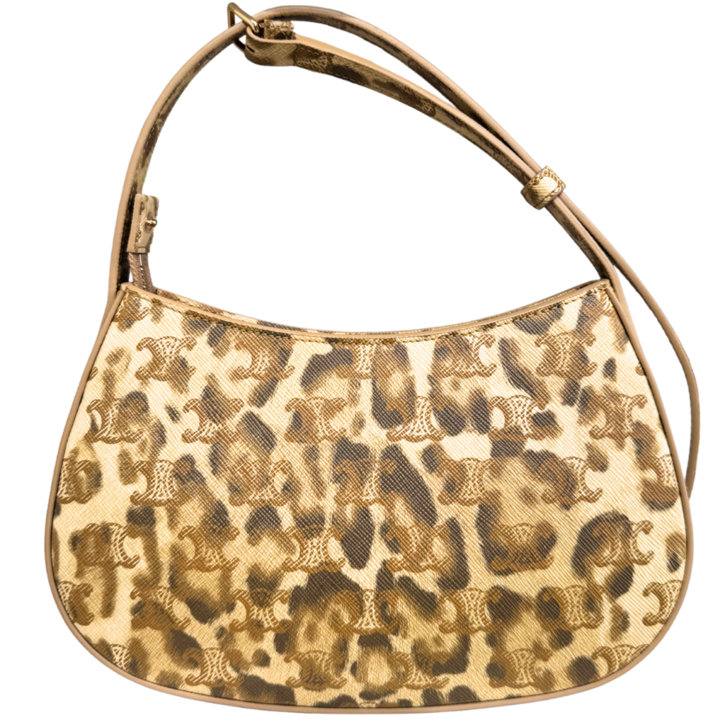 Celine Leopard Print Shoulder Bag