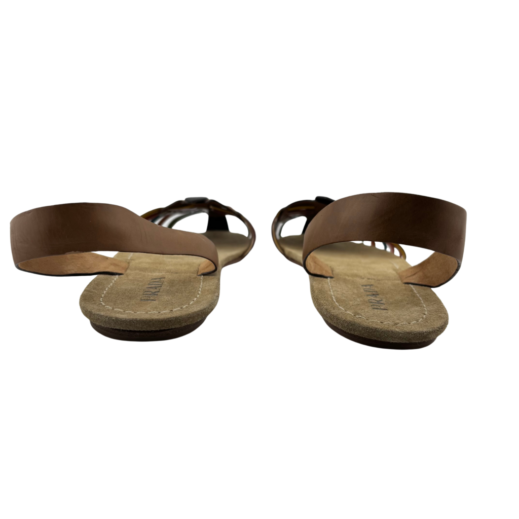 Prada Multicolor Slingback Sandal, 38.5