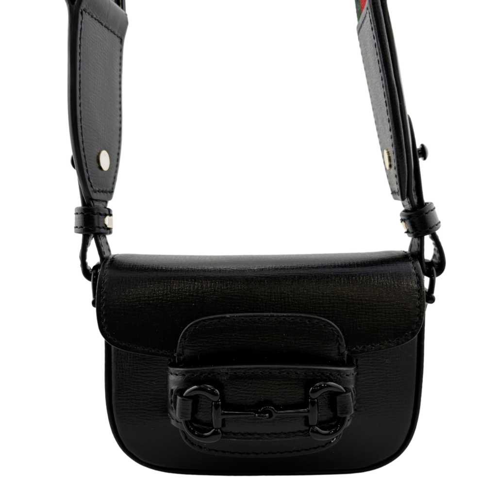 Black on Black Mini 1955 Horsebit Crossbody (3250)