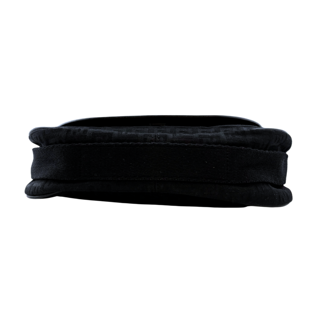Black Zucchino Saddle Flap Crossbody Bag