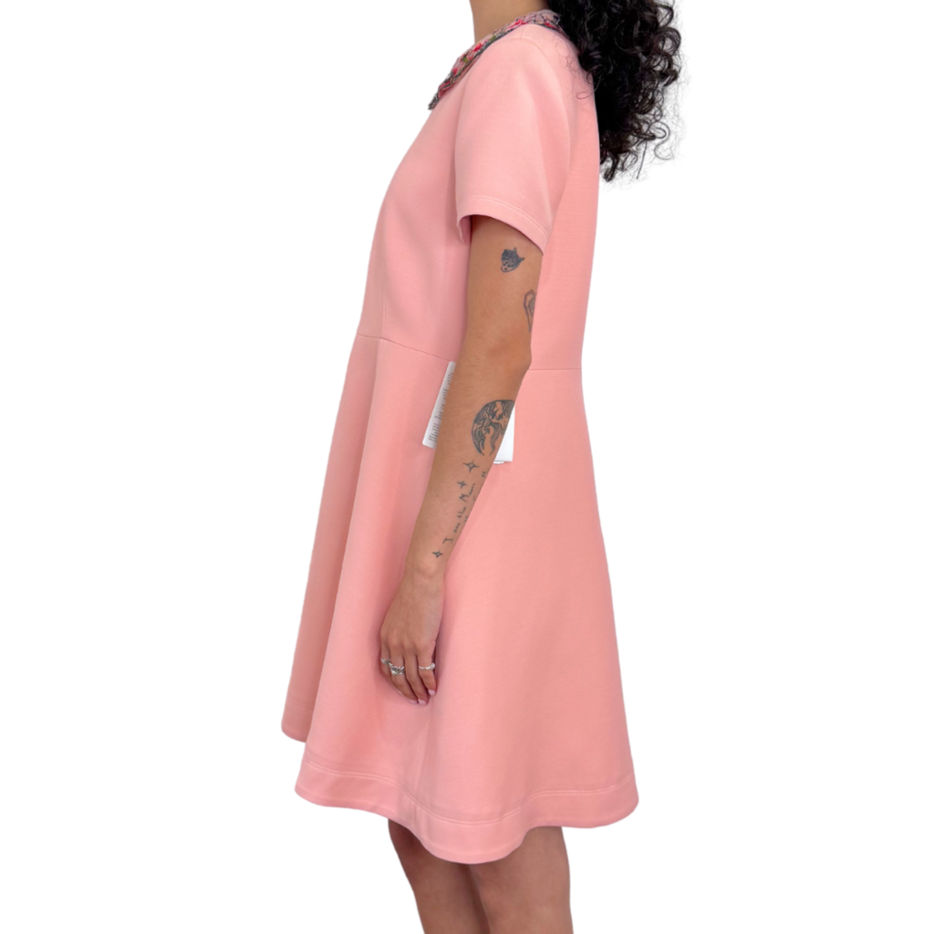 Valentino Pink Floral Bead & Embroidery Collar Dress, 8