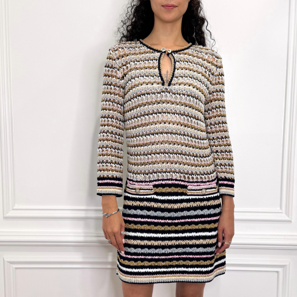 Chanel Multicolor Knit Dress (2024), S