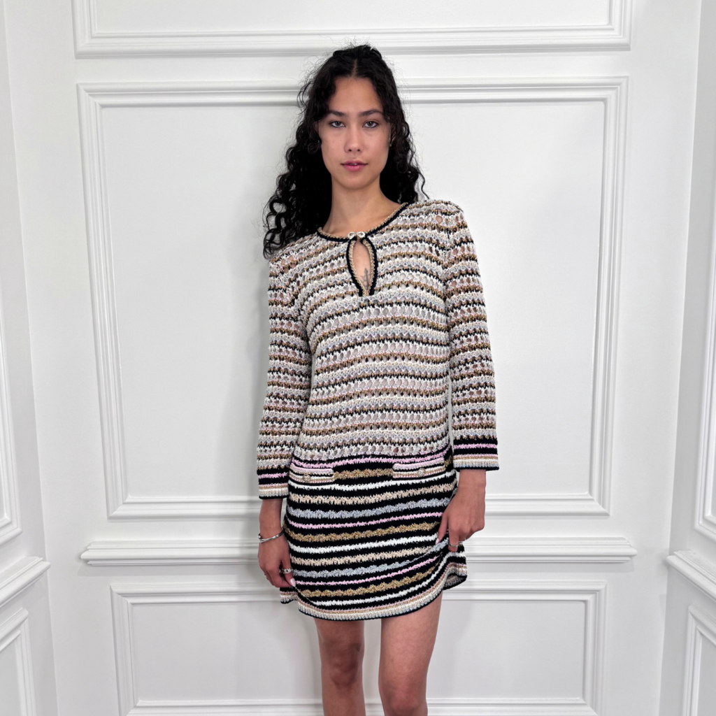 Chanel Multicolor Knit Dress (2024), S