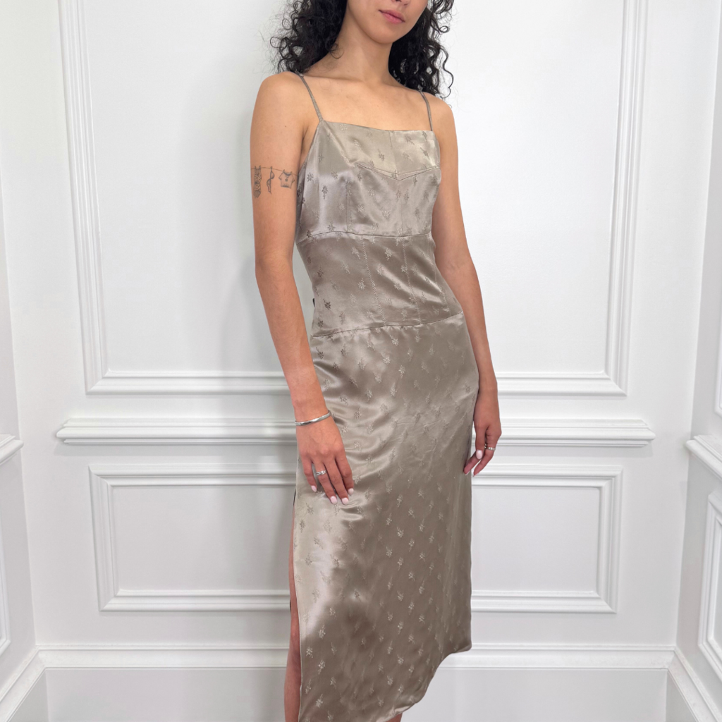 Fendi Silk Blend Floral Jacquard Dress, 44 (NWT)