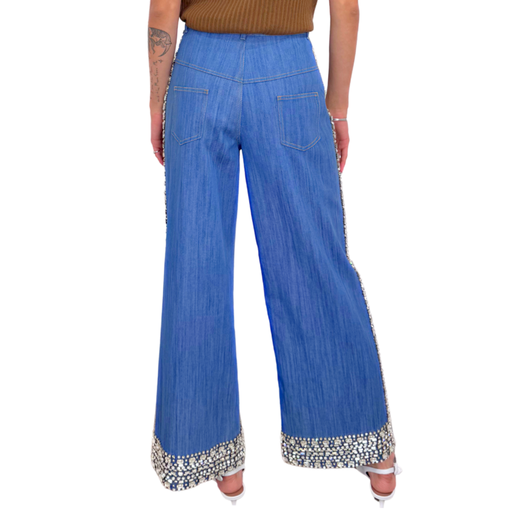 Huishan Zhang Crystal Embellished Jean, 6 (NWT)