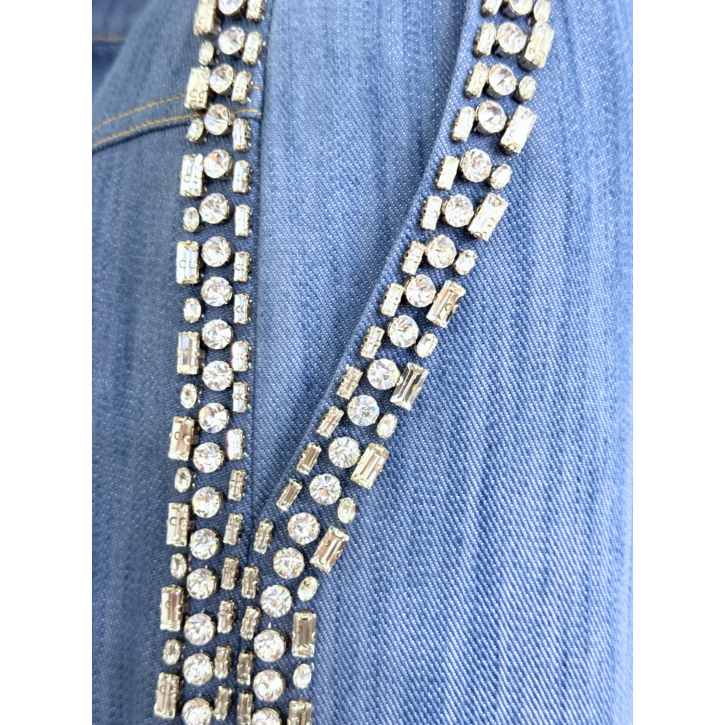 Huishan Zhang Crystal Embellished Jean, 6 (NWT)