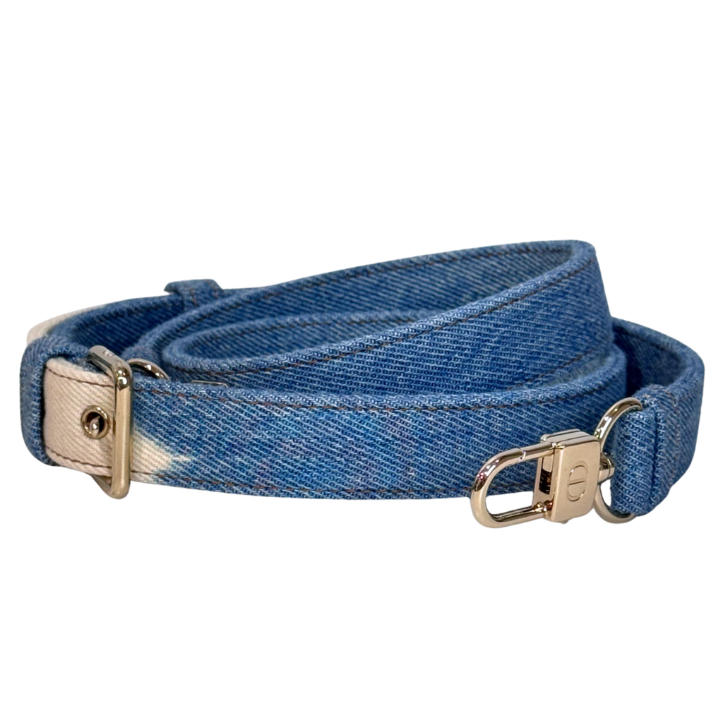 Christian Dior White & Blue Tie Dye Lady Dior Joy Bag