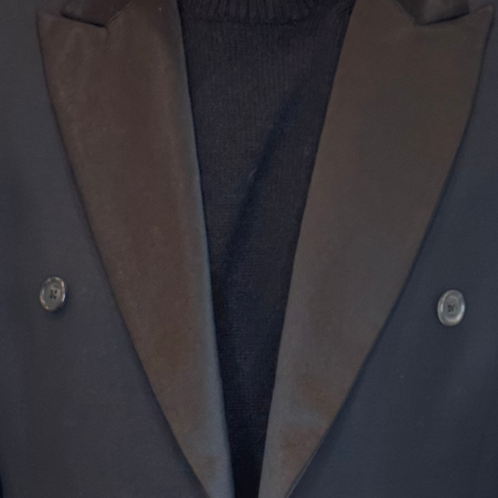 Khaite Black Wool Blend Tuxedo Blazer, 12 (NWT)