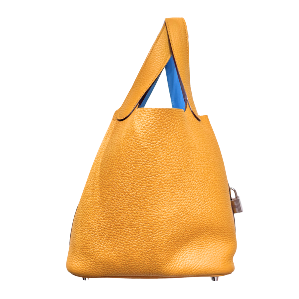 Hermès Picotin Celeste Jaune Eclat Togo 18CM Palladium HW (2017) (FULL SET)