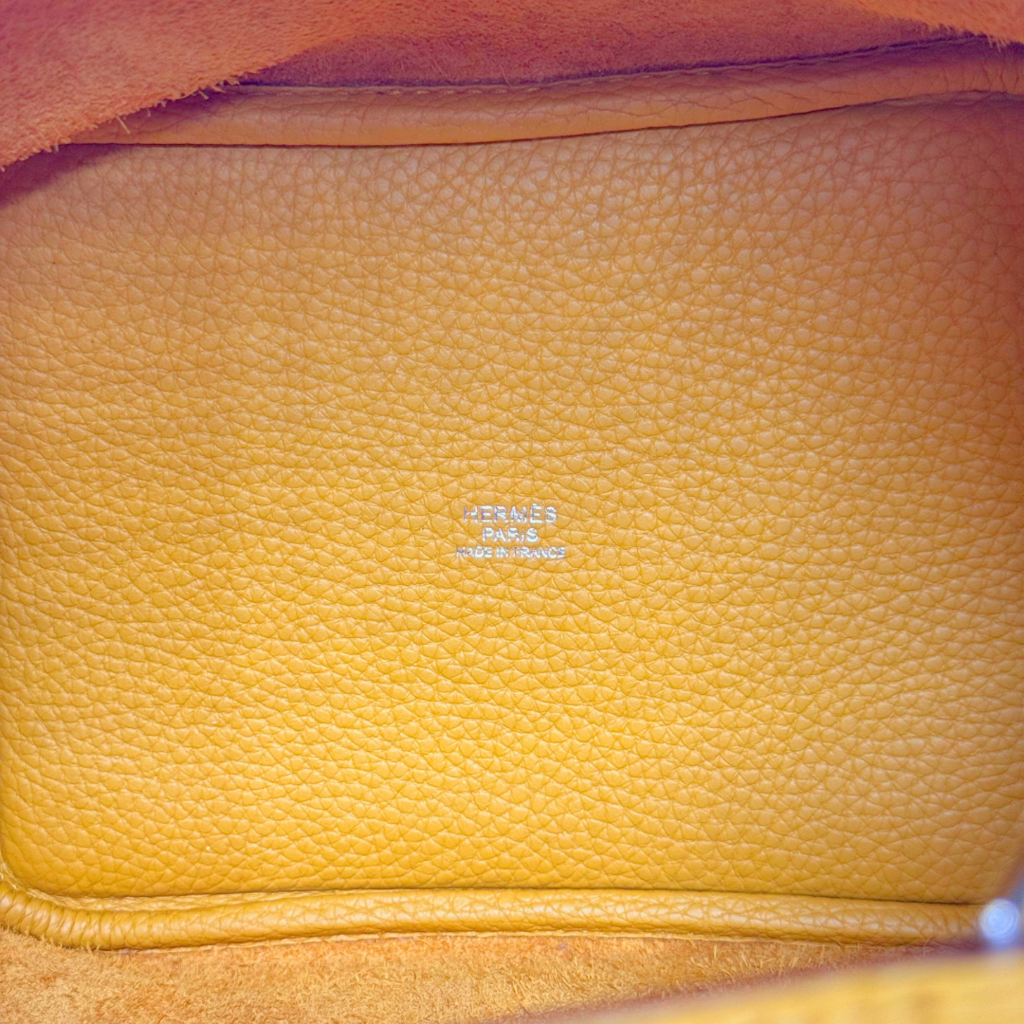 Hermès Picotin Celeste Jaune Eclat Togo 18CM Palladium HW (2017) (FULL SET)