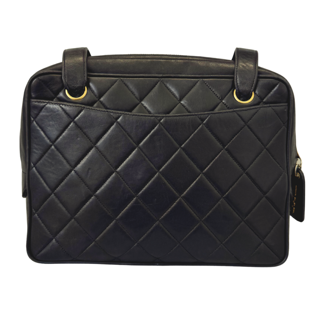 Chanel Black Quilted Matelasse Handbag