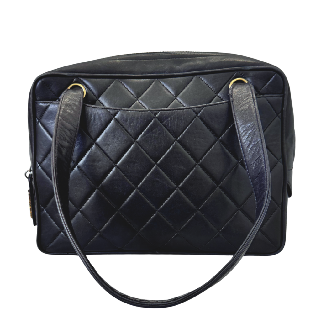 Chanel Black Quilted Matelasse Handbag