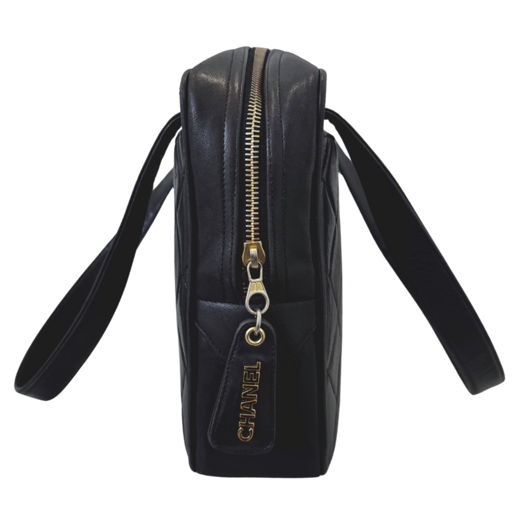 Chanel Black Quilted Matelasse Handbag