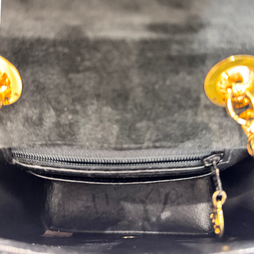 Chanel Black Chevron Suede Bijoux Chain Flap Bag