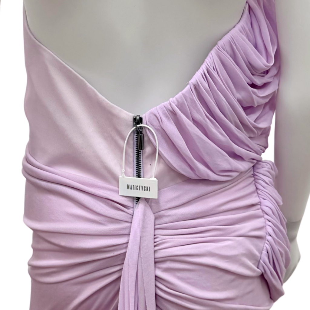 Maticevski Systema Draped Lilac Jersey Gown, 8
