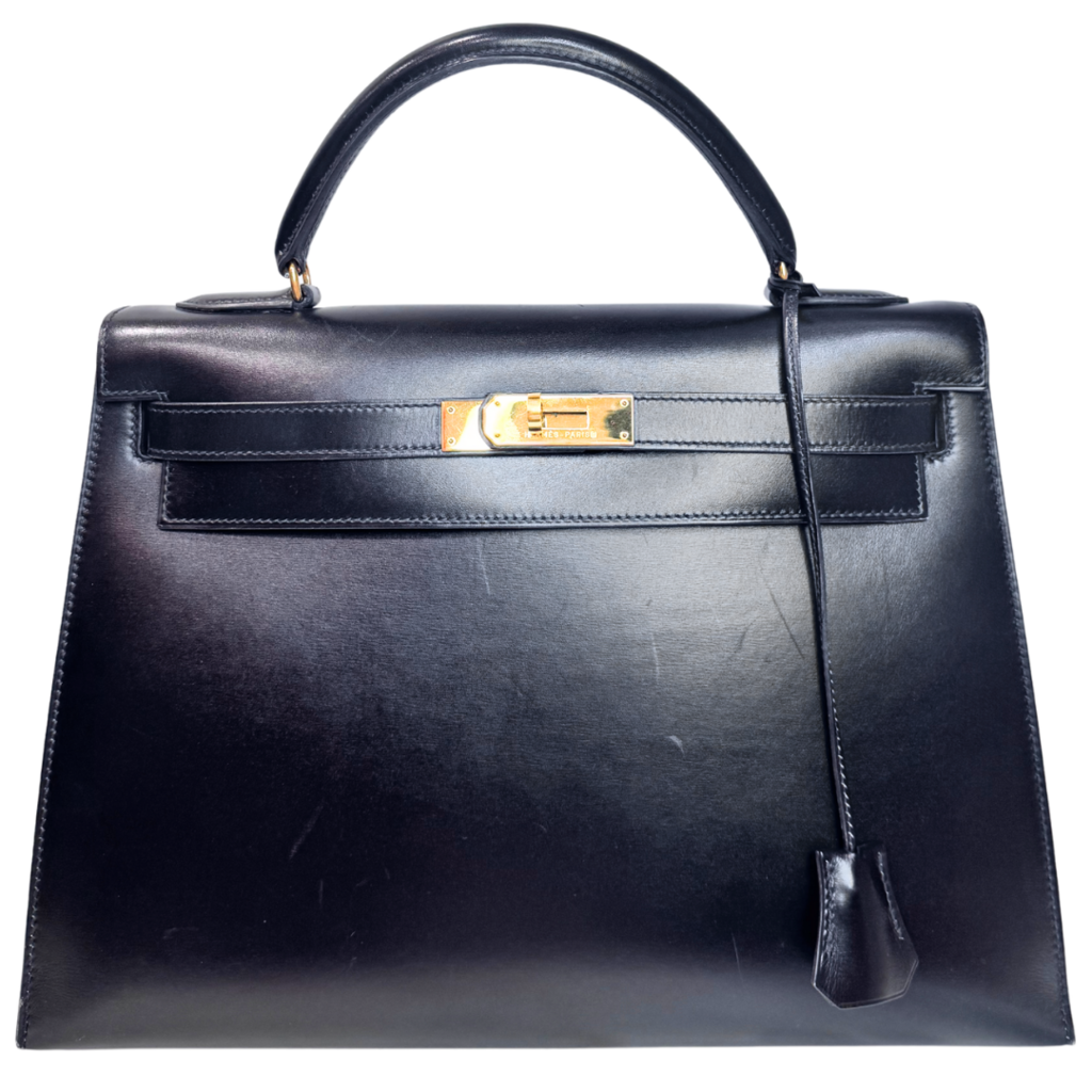 Hermès Kelly Black Box Calf 32CM Gold HW (1992)