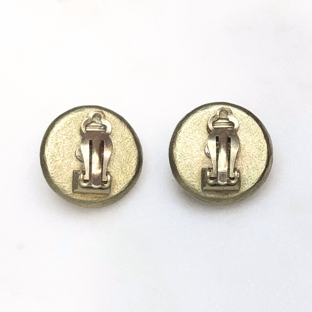 Chanel Frog Motif Clip On Earrings