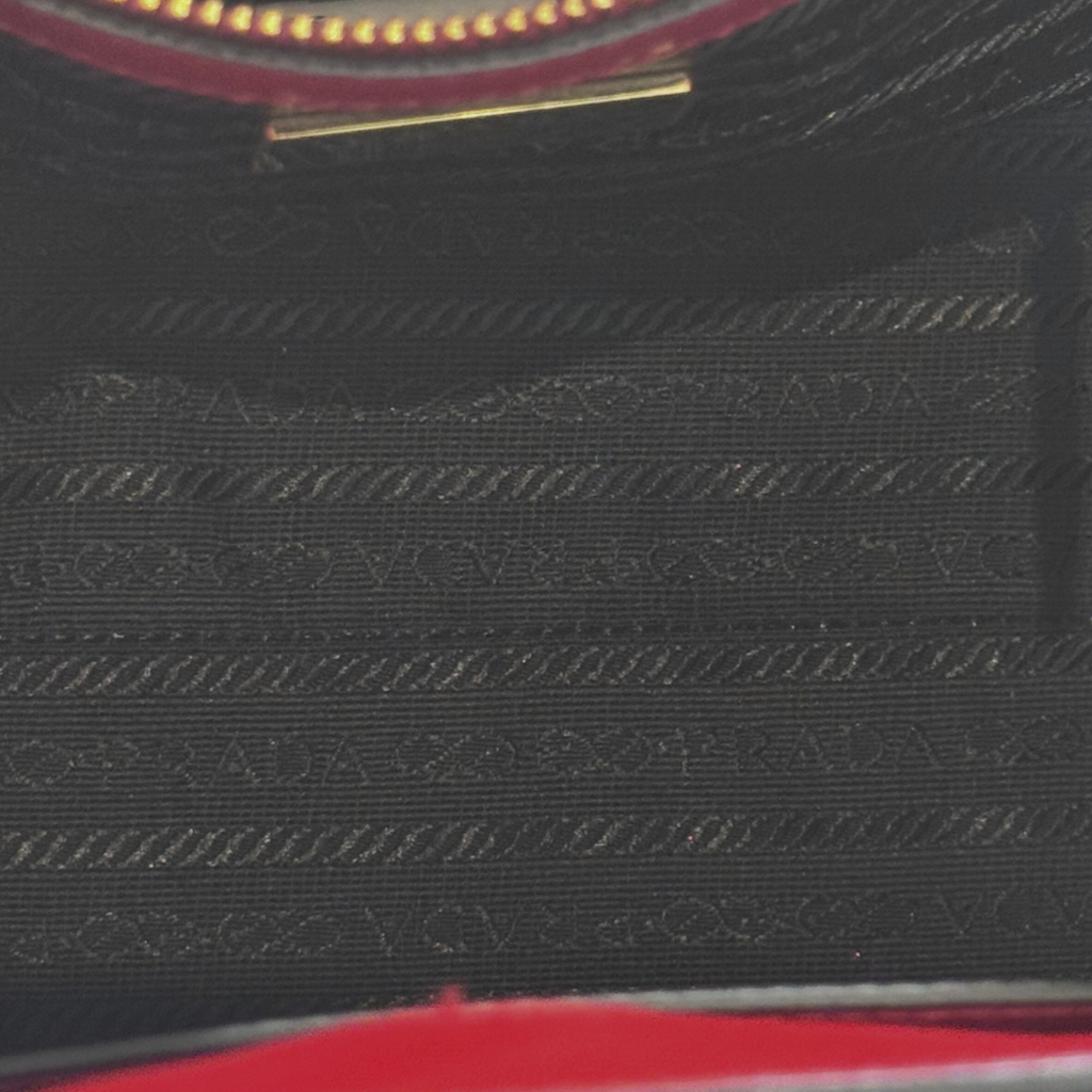 Prada Red Saffiano Monochrome Top Handle/Crossbody