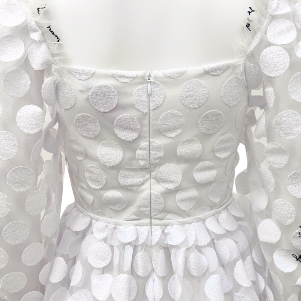 Vivetta White Sheer Polka Dot Dress (NWT)