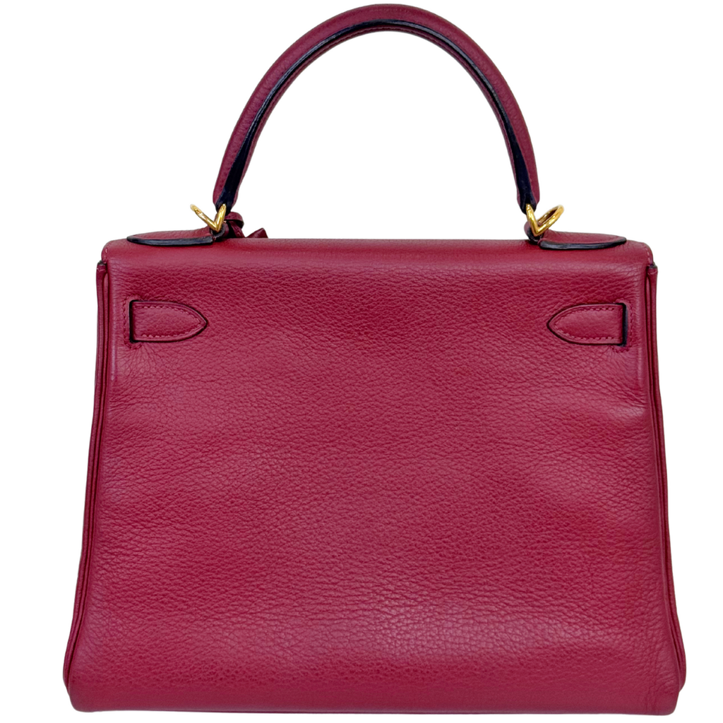 Hermès Kelly Rouge H Togo 28CM Gold HW (2004)