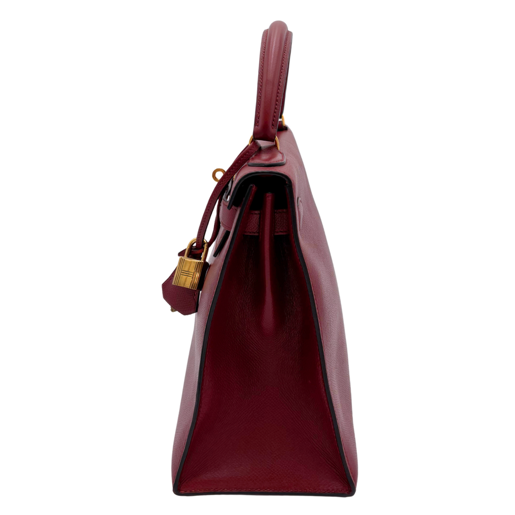 Hermès Kelly Rouge H 28CM Gold HW (1990)
