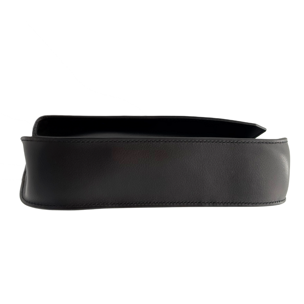 Hermès Jypsiere Black Box Calf 23CM Palladium HW