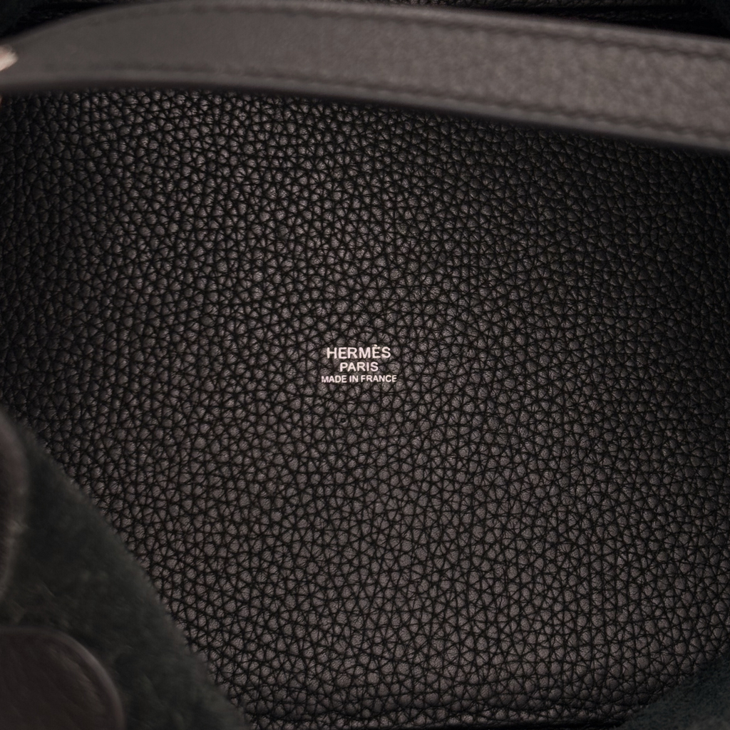 Hermès Picotin Black Clemence 22CM Palladium HW